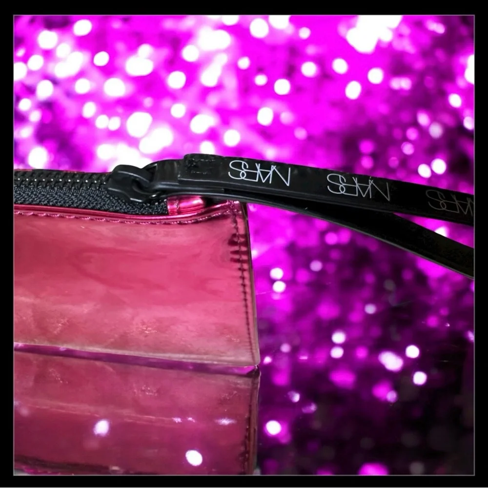 NARS Hot Pink & Black Cosmetics Bag Holiday Pouch makeup 2021 New condition